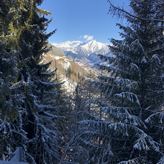 Doorkijkje op de Walliser Alpen tijdens een wandeling van Carla en Martin Dekker - februari 2020 Wandeling Greich naar Stella Alpina